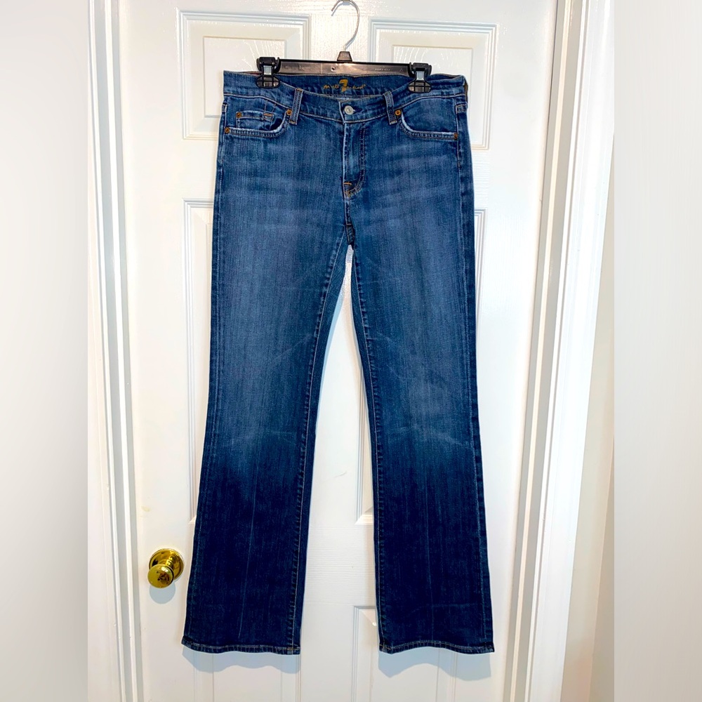 7 For All Mankind Women's Blue Boot Cut Jeans